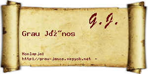 Grau János névjegykártya